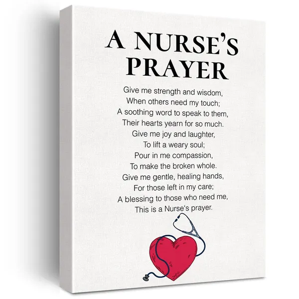 Multicolor_Nurse_Canvas_Wall_Art_Motivational_A_Nurse'S_Prayer_Canvas_Print_Positive_Canvas_Painting_Wall_Decor_Framed_Christian_Nurse_Appreciation_Gift_12_X_16_Inch