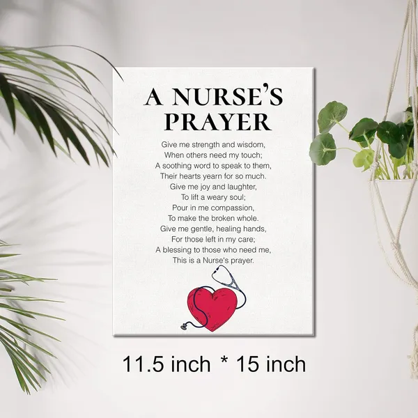 Multicolor_Nurse_Canvas_Wall_Art_Motivational_A_Nurse'S_Prayer_Canvas_Print_Positive_Canvas_Painting_Wall_Decor_Framed_Christian_Nurse_Appreciation_Gift_12_X_16_Inch