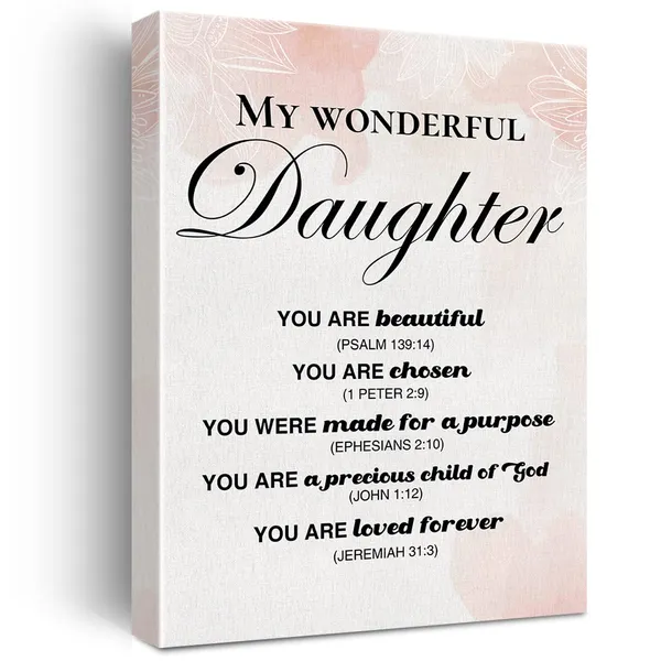 Multicolor_Christian_Canvas_Wall_Art_Motivational_My_Wonderful_Daughter_Canvas_Print_Positive_Canvas_Painting_Home_Wall_Decor_Framed_Christian_Baby_Shower_Gift_12_X_16_Inch