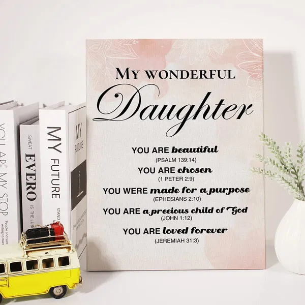 Multicolor_Christian_Canvas_Wall_Art_Motivational_My_Wonderful_Daughter_Canvas_Print_Positive_Canvas_Painting_Home_Wall_Decor_Framed_Christian_Baby_Shower_Gift_12_X_16_Inch