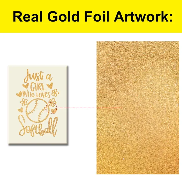 Multicolor_Softball_Girl_Gold_Foil_Canvas_Wall_Art_Just_A_Girl_Who_Loves_Softball_Quote_Print_Framed_Canvas_Painting_Artwork_Home_Decor_Gifts_12_X_16_Inch