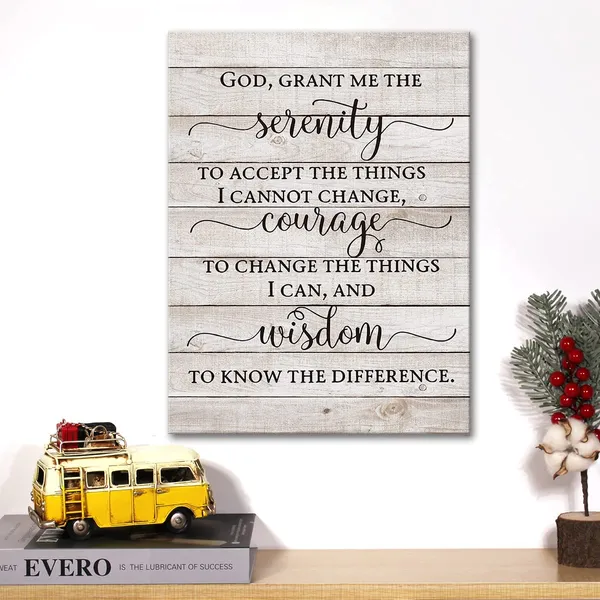 Multicolor_Inspirational_Scripture_Quote_Canvas_Wall_Art_The_Serenity_Prayer_Canvas_Print_Positive_Bible_Poster_Painting_Wall_Decor_Framed_Christian_Gift_12_X_16_Inch