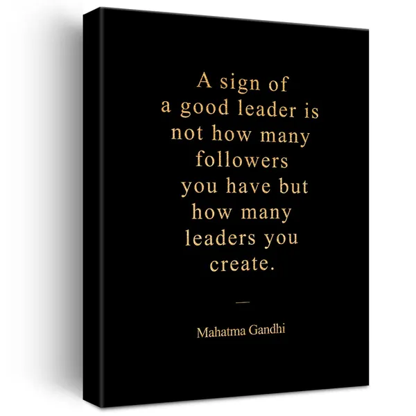 Multicolor_Inspirational_Gold_Foil_Canvas_Wall_Art_Positive_A_Sign_Of_A_Good_Leader_Quotes_Print_Framed_Canvas_Painting_Artwork_Home_Decor_Gifts_12_X_16_Inch