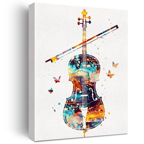 Multicolor_Watercolor_Cello_Canvas_Wall_Art_Music_Instrument_Cello_Jazz_Canvas_Print_Painting_Poster_Wall_Decor_Framed_Cellist_Musician_Gifts_12_X_16_Inch