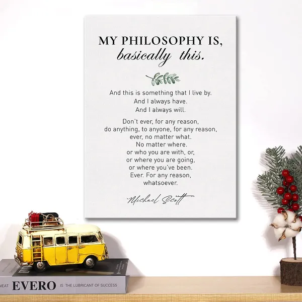 Multicolor_Canvas_Wall_Art_Inspirational_Motivational_Michael_Scott_My_Philosophy_Quote_Canvas_Print_Positive_The_Office_Tv_Quote_Canvas_Painting_Office_Home_Wall_Decor_Framed_Gift_12_X_16_Inch