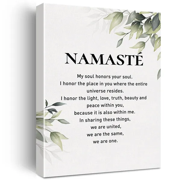 Multicolor_Yoga_Canvas_Wall_Art_Inspirational_Namaste_Definition_Canvas_Print_Positive_Meditation_Canvas_Painting_Home_Bedroom_Wall_Decor_Framed_Gift_12_X_16_Inch