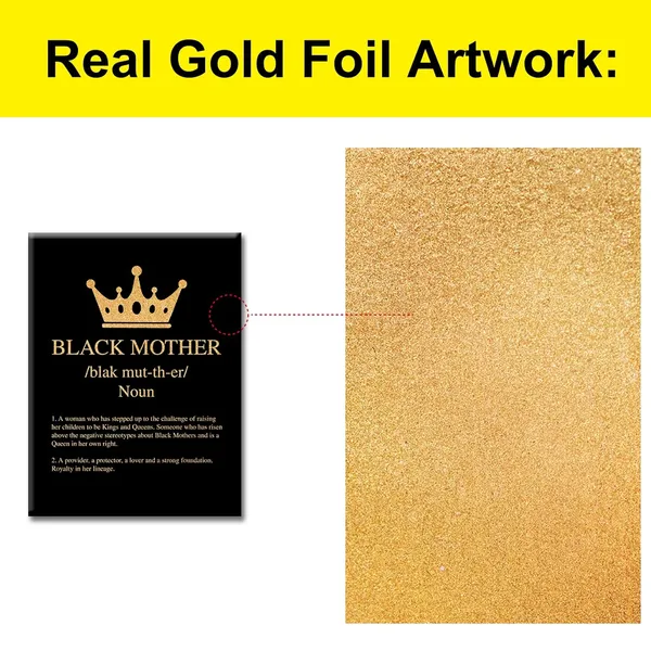 Multicolor_Black_Mother_Canvas_Wall_Art_Motivational_Black_Queen_Black_Women_Quote_Gold_Foil_Art_Print_Framed_Canvas_Painting_Artwork_Home_Decor_Gifts_12_X_16_Inch