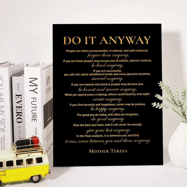 Multicolor_Inspirational_Gold_Foil_Canvas_Wall_Art_Positive_Do_It_Anyway_Mother_Teresa_Quote_Print_Framed_Canvas_Painting_Artwork_Home_Decor_Gifts_12_X_16_Inch