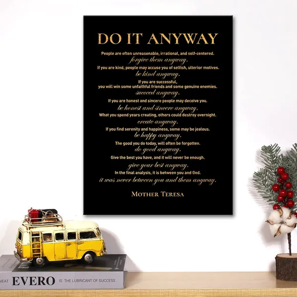 Multicolor_Inspirational_Gold_Foil_Canvas_Wall_Art_Positive_Do_It_Anyway_Mother_Teresa_Quote_Print_Framed_Canvas_Painting_Artwork_Home_Decor_Gifts_12_X_16_Inch