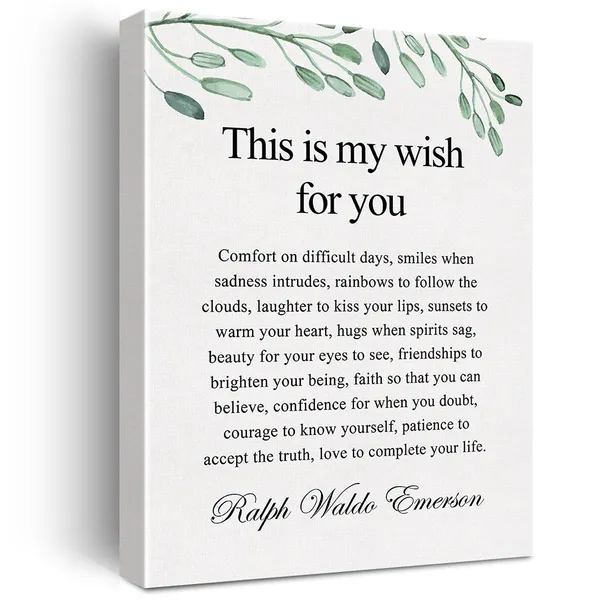 Multicolor_Inspirational_Quotes_Canvas_Wall_Art_Motivational_This_Is_My_Wish_|_For_You_Quote_Canvas_Print_Positive_Canvas_Painting_Office_Home_Wall_Decor_Framed_Gift_12_X_16_Inch