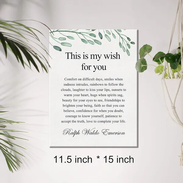 Multicolor_Inspirational_Quotes_Canvas_Wall_Art_Motivational_This_Is_My_Wish_|_For_You_Quote_Canvas_Print_Positive_Canvas_Painting_Office_Home_Wall_Decor_Framed_Gift_12_X_16_Inch