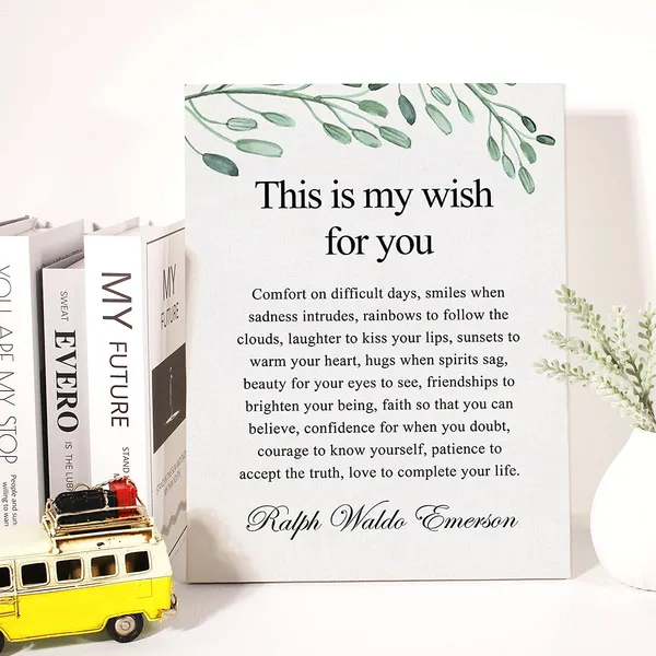 Multicolor_Inspirational_Quotes_Canvas_Wall_Art_Motivational_This_Is_My_Wish_|_For_You_Quote_Canvas_Print_Positive_Canvas_Painting_Office_Home_Wall_Decor_Framed_Gift_12_X_16_Inch