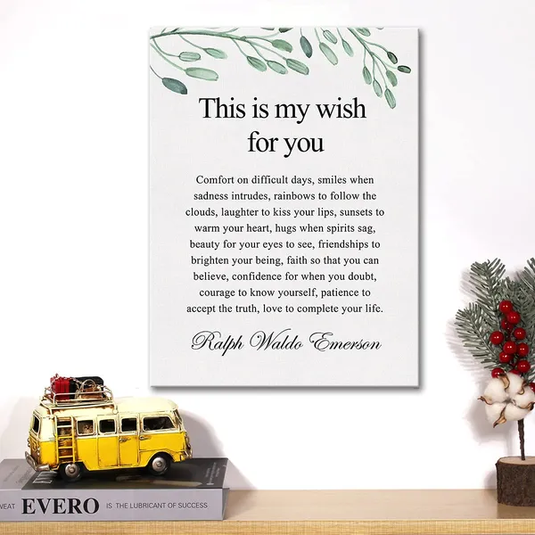 Multicolor_Inspirational_Quotes_Canvas_Wall_Art_Motivational_This_Is_My_Wish_|_For_You_Quote_Canvas_Print_Positive_Canvas_Painting_Office_Home_Wall_Decor_Framed_Gift_12_X_16_Inch
