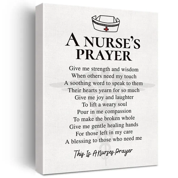 Multicolor_Inspirational_Quote_Canvas_Wall_Art_A_Nurse'S_Prayer_Canvas_Print_Positive_Nurse_Painting_Wall_Decor_Framed_Gift_12_X_16_Inch