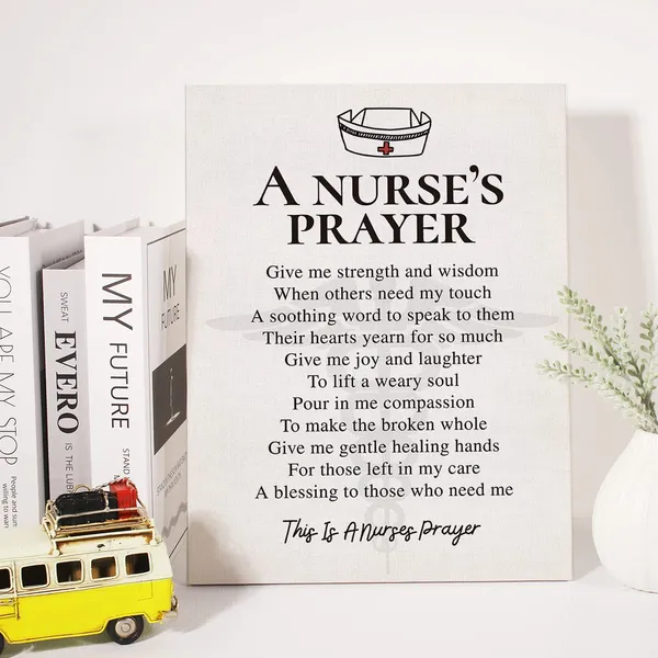 Multicolor_Inspirational_Quote_Canvas_Wall_Art_A_Nurse'S_Prayer_Canvas_Print_Positive_Nurse_Painting_Wall_Decor_Framed_Gift_12_X_16_Inch