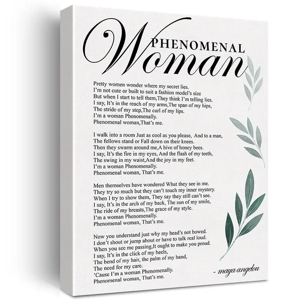 Multicolor_Inspirational_Canvas_Wall_Art_Motivational_Phenomenal_Woman_Maya_Angelou_Poem_Canvas_Print_Positive_Feminist_Canvas_Painting_Office_Home_Wall_Decor_Framed_Gift_12_X_16_Inch
