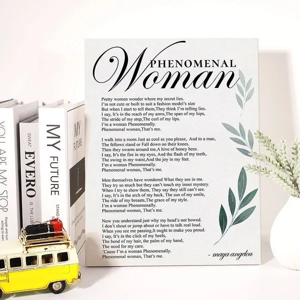 Multicolor_Inspirational_Canvas_Wall_Art_Motivational_Phenomenal_Woman_Maya_Angelou_Poem_Canvas_Print_Positive_Feminist_Canvas_Painting_Office_Home_Wall_Decor_Framed_Gift_12_X_16_Inch