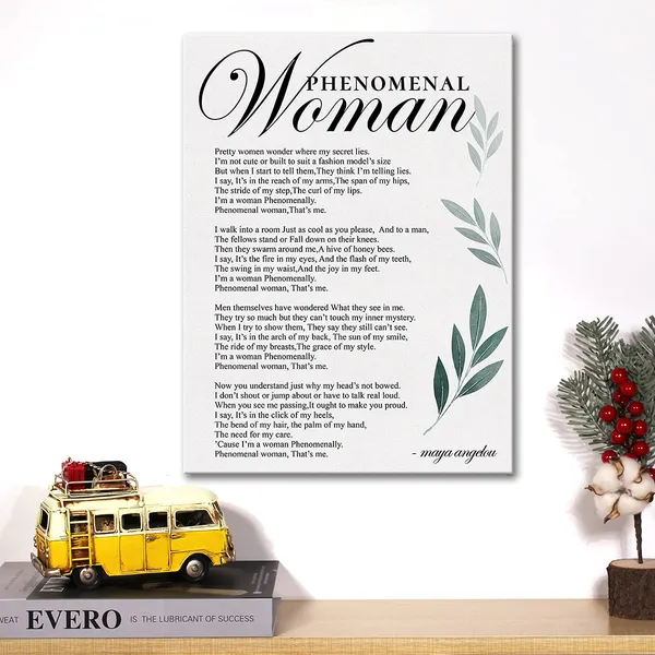 Multicolor_Inspirational_Canvas_Wall_Art_Motivational_Phenomenal_Woman_Maya_Angelou_Poem_Canvas_Print_Positive_Feminist_Canvas_Painting_Office_Home_Wall_Decor_Framed_Gift_12_X_16_Inch