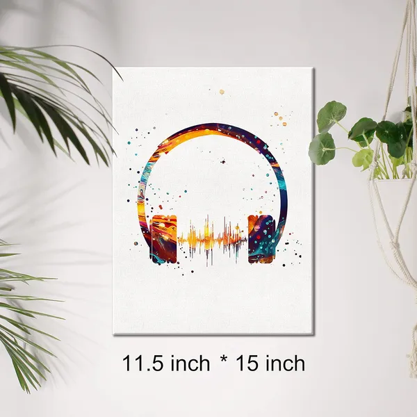 Multicolor_Watercolor_Headphone_Canvas_Wall_Art_Music_Earphones_Canvas_Print_Painting_Musical_Music_Studio_Wall_Decor_Framed_Dj_Gift_12_X_16_Inch