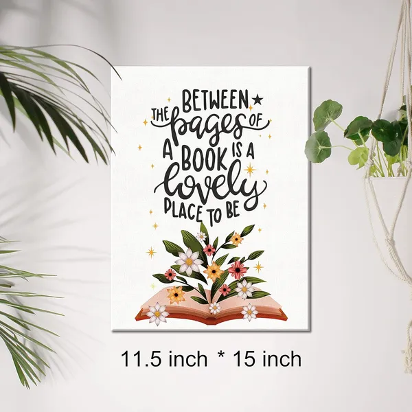 Multicolor_Book_Quote_Canvas_Wall_Art_Motivational_Between_The_Pages_Of_A_Book_Is_A_Lovely_Place_To_Be_Canvas_Print_Reading_Painting_Office_Home_Wall_Decor_Framed_Book_Lovers_Gift_12_X_16_Inch