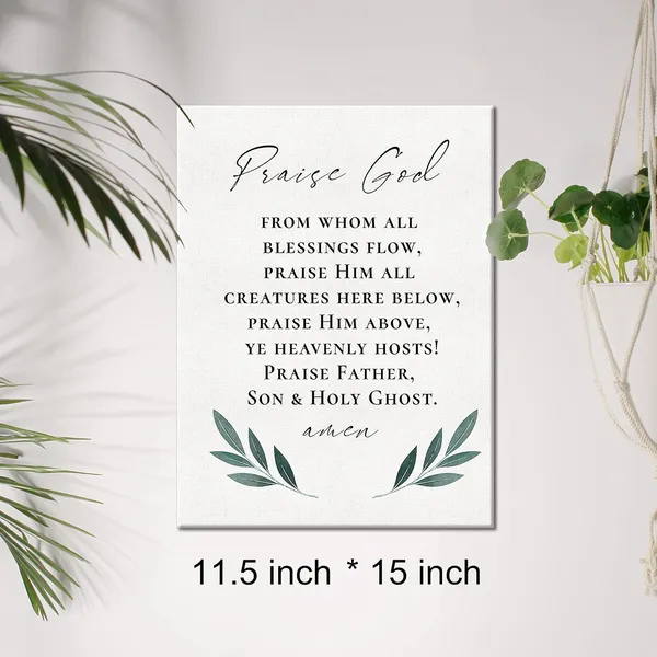 Multicolor_Christian_Canvas_Wall_Art_Motivational_Praise_God_From_Whom_All_Blessings_Flow_Canvas_Print_Positive_Scripture_Bible_Verse_Painting_Home_Wall_Decor_Framed_12_X_16_Inch