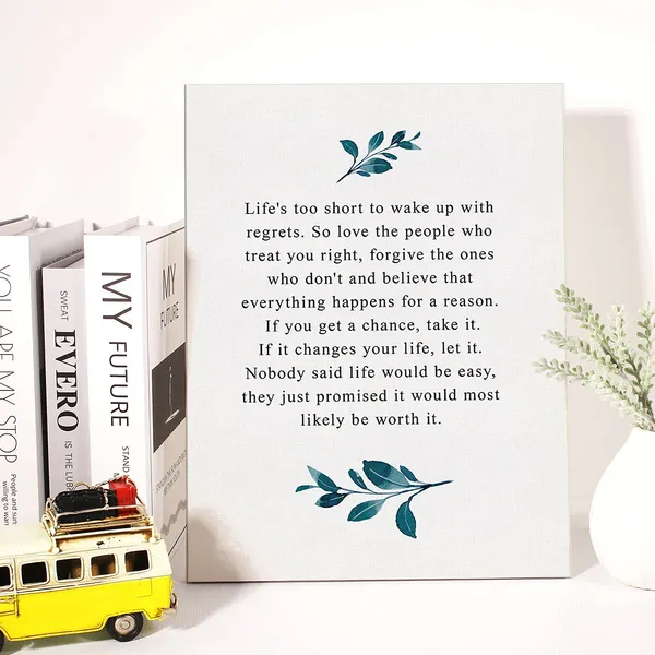 Multicolor_Inspirational_Canvas_Wall_Art_Motivational_Life_Is_Too_Short_To_Wake_Up_With_Regrets_Quote_Canvas_Print_Positive_Life_Sayings_Canvas_Painting_Office_Home_Wall_Decor_Framed_Gift_12_X_16_Inch