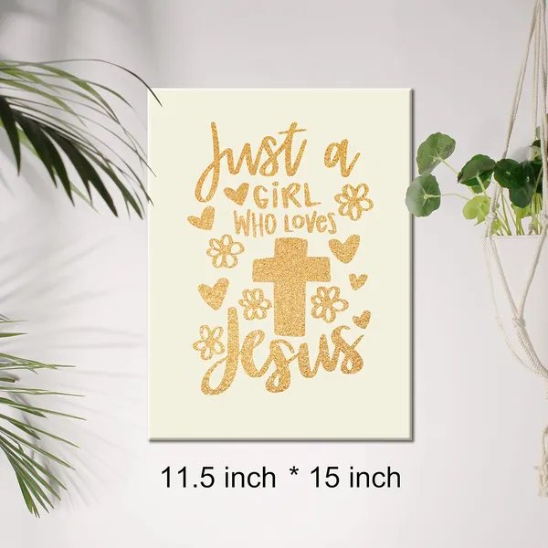 Multicolor_Christian_Gold_Foil_Canvas_Wall_Art_Motivational_Just_A_Girl_Who_Loves_Jesus_Quote_Print_Framed_Canvas_Painting_Artwork_Home_Decor_Gifts_12_X_16_Inch