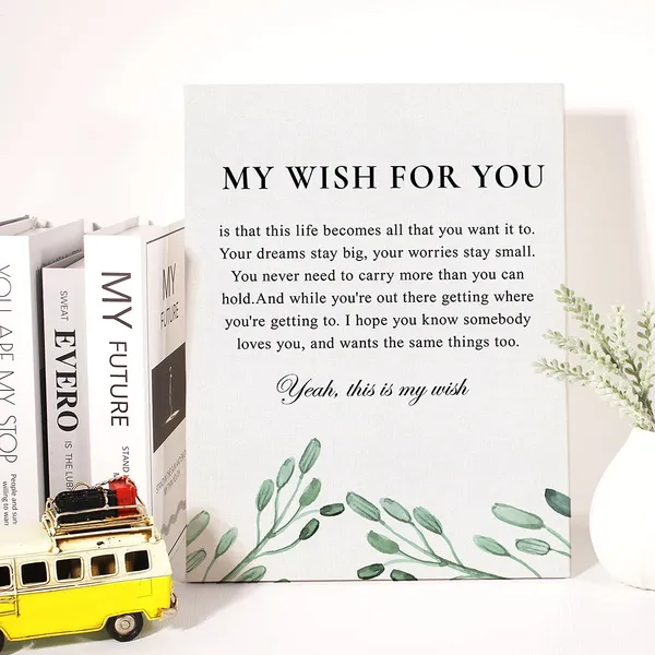 Multicolor_Inspirational_Quotes_Canvas_Wall_Art_Motivational_My_Wish_|_For_You_Quote_Canvas_Print_Positive_Canvas_Painting_Office_Home_Nursery_Wall_Decor_Framed_Gift_12_X_16_Inch