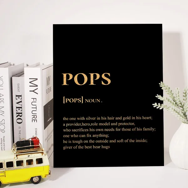 Gold_Inspirational_Gold_Foil_Canvas_Wall_Art_Positive_Pops_Definition_Quote_Print_Framed_Canvas_Painting_Artwork_Home_Decor_Gifts_12_X_16_Inch