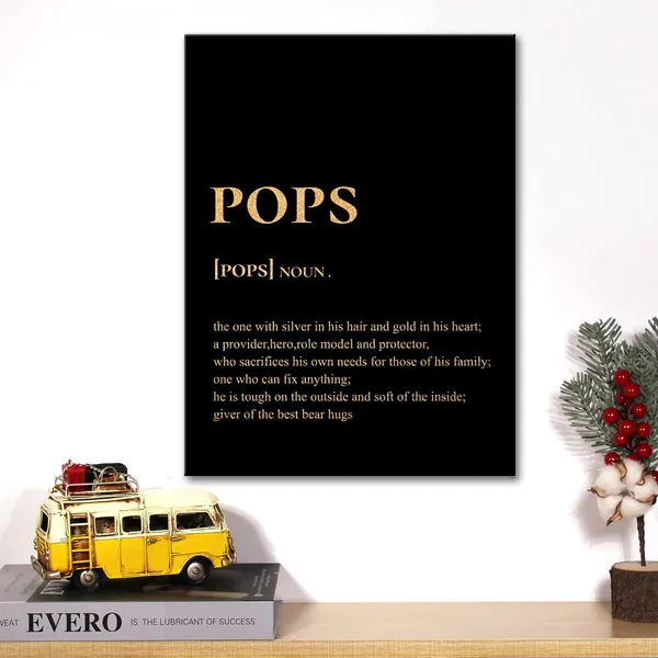 Gold_Inspirational_Gold_Foil_Canvas_Wall_Art_Positive_Pops_Definition_Quote_Print_Framed_Canvas_Painting_Artwork_Home_Decor_Gifts_12_X_16_Inch