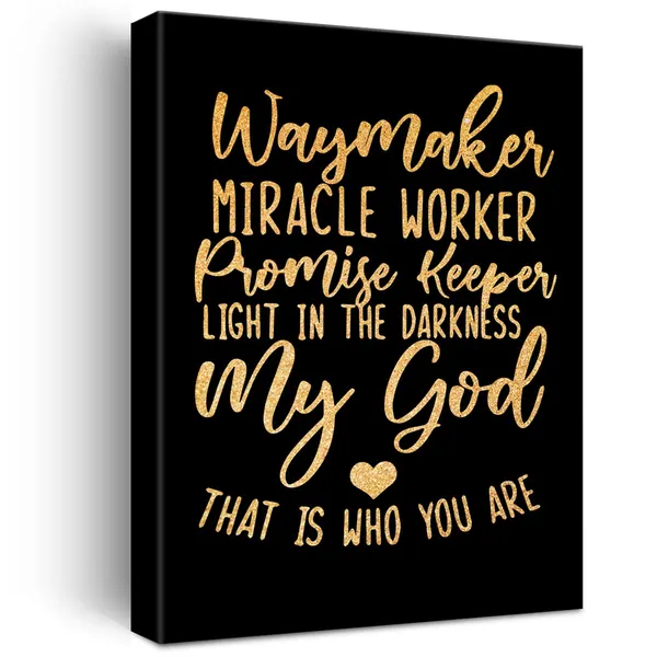Multicolor_Waymaker_Gold_Foil_Canvas_Wall_Art_Positive_Christian_Bible_Verse_Quote_Print_Framed_Canvas_Painting_Artwork_Home_Decor_Gifts_12_X_16_Inch