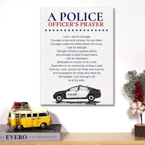 Multicolor_Police_Officer_Quote_Canvas_Wall_Art_Motivational_A_Police_Officer'S_Prayer_Canvas_Print_Painting_Home_Office_Wall_Decor_Framed_Gift_12_X_16_Inch