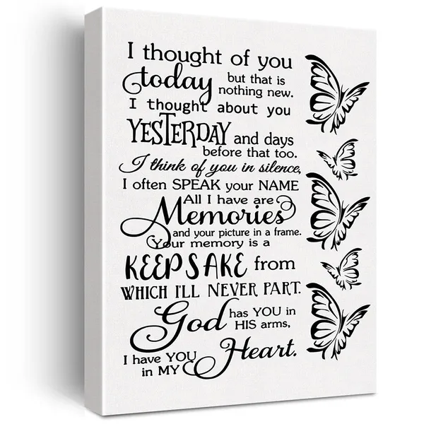 Multicolor_Canvas_Wall_Art_Wedding_Memorial_I_Thought_Of_You_Today_Quote_Canvas_Print_Positive_Canvas_Painting_Office_Home_Wall_Decor_Framed_Gift_12_X_16_Inch