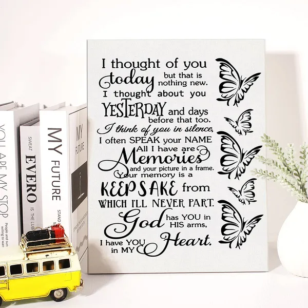 Multicolor_Canvas_Wall_Art_Wedding_Memorial_I_Thought_Of_You_Today_Quote_Canvas_Print_Positive_Canvas_Painting_Office_Home_Wall_Decor_Framed_Gift_12_X_16_Inch