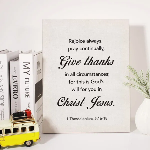 Multicolor_Christian_Canvas_Wall_Art_Motivational_1_Thessalonians_5:16-18_Canvas_Print_Scripture_Bible_Verse_Painting_Home_Wall_Decor_Framed_Thanksgiving_Gift_12_X_16_Inch