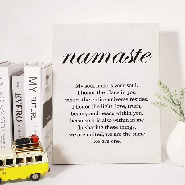 Multicolor_Inspirational_Quote_Canvas_Wall_Art_Namaste_Definition_Canvas_Print_Positive_Yoga_Meditation_Painting_Wall_Decor_Framed_Gift_12_X_16_Inch