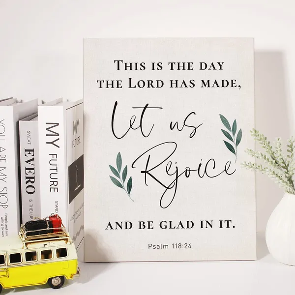 Multicolor_Christian_Canvas_Wall_Art_Motivational_This_Is_The_Day_The_Lord_Has_Made_Psalm_118:24_Canvas_Print_Positive_Scripture_Bible_Verse_Painting_Home_Wall_Decor_Framed_Gift_12_X_16_Inch
