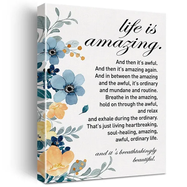 Multicolor_Inspirational_Canvas_Wall_Art_Motivational_Life_Is_Amazing_Quote_Canvas_Print_Positive_Life_Canvas_Painting_Office_Home_Wall_Decor_Framed_Housewarming_Gift_12_X_16_Inch