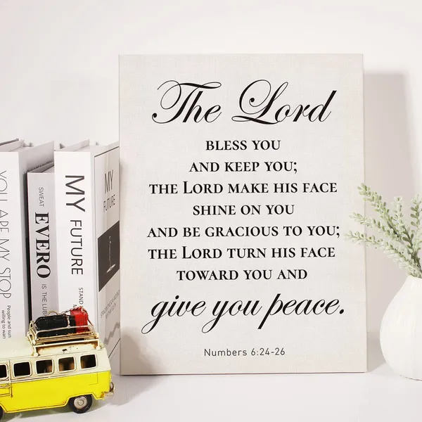 Multicolor_Christian_Canvas_Wall_Art_Motivational_The_Lord_Bless_You_And_Keep_You_Canvas_Print_Positive_Scripture_Bible_Verse_Painting_Home_Wall_Decor_Framed_Nursery_Gift_12_X_16_Inch