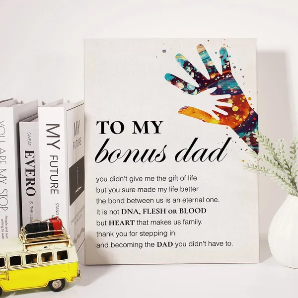 Multicolor_Bonus_Dad_Canvas_Wall_Art_Motivational_Step_Dad_Thank_You_|_For_Stepping_In_Canvas_Print_Painting_Home_Office_Wall_Decor_Framed_Gift_12_X_16_Inch
