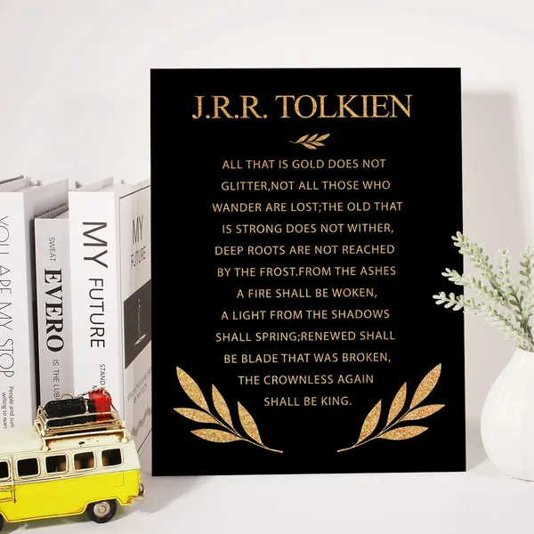 Multicolor_Inspirational_Gold_Foil_Canvas_Wall_Art_Positive_J.R.R._Tolkien_Quotes_Print_Framed_Canvas_Painting_Artwork_Home_Decor_Gifts_12_X_16_Inch