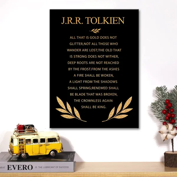 Multicolor_Inspirational_Gold_Foil_Canvas_Wall_Art_Positive_J.R.R._Tolkien_Quotes_Print_Framed_Canvas_Painting_Artwork_Home_Decor_Gifts_12_X_16_Inch