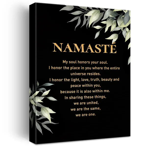 Multicolor_Inspirational_Gold_Foil_Canvas_Wall_Art_Positive_Namaste_Quote_Print_Framed_Canvas_Painting_Artwork_Home_Decor_Gifts_12_X_16_Inch
