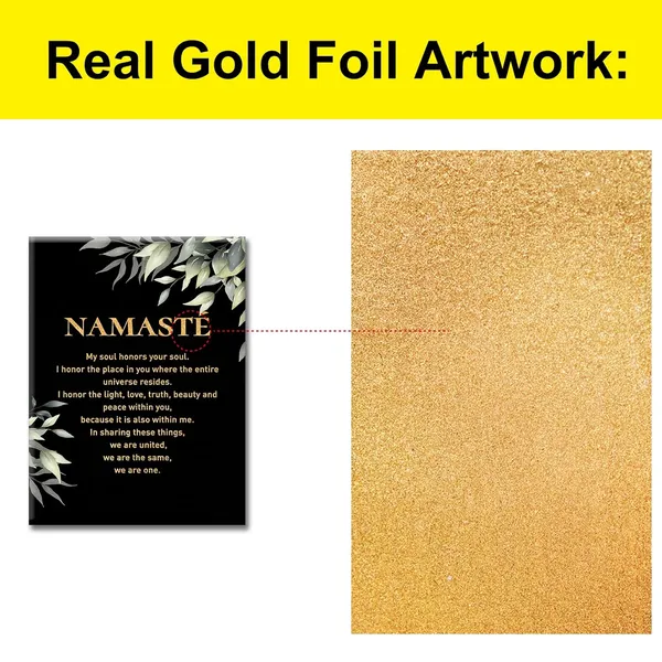Multicolor_Inspirational_Gold_Foil_Canvas_Wall_Art_Positive_Namaste_Quote_Print_Framed_Canvas_Painting_Artwork_Home_Decor_Gifts_12_X_16_Inch