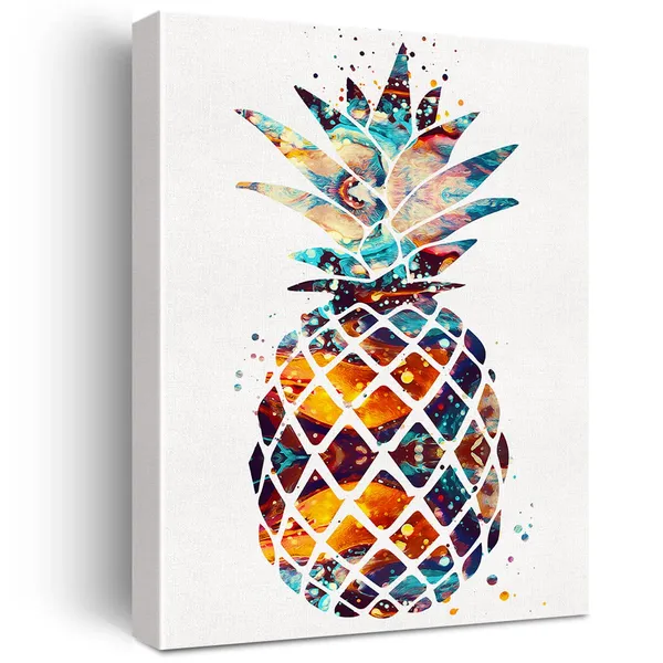 Multicolor_Watercolor_Pineapple_Canvas_Wall_Art_Fruits_Canvas_Print_Painting_Home_Kitchen_Wall_Decor_Framed_Gifts_12_X_16_Inch