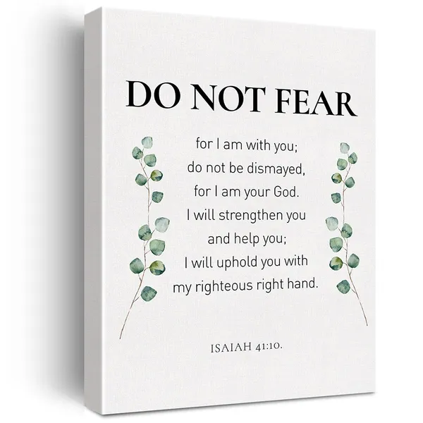 Multicolor_Christian_Canvas_Wall_Art_Isaiah_41:10_Do_Not_Fear_|_For_I_Am_With_You_Do_Not_Be_Dismayed_Canvas_Print_Positive_Painting_Religious_Home_Wall_Decor_Framed_Gift_12_X_16_Inch