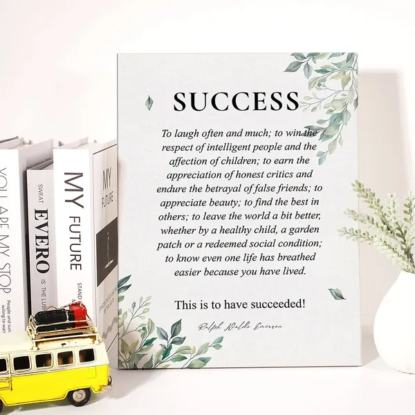 Multicolor_Canvas_Wall_Art_Inspirational_Motivational_Success_Quote_Canvas_Print_Positive_Ralph_Waldo_Emerson_Poem_Canvas_Painting_Office_Home_Wall_Decor_Framed_Gift_12_X_16_Inch