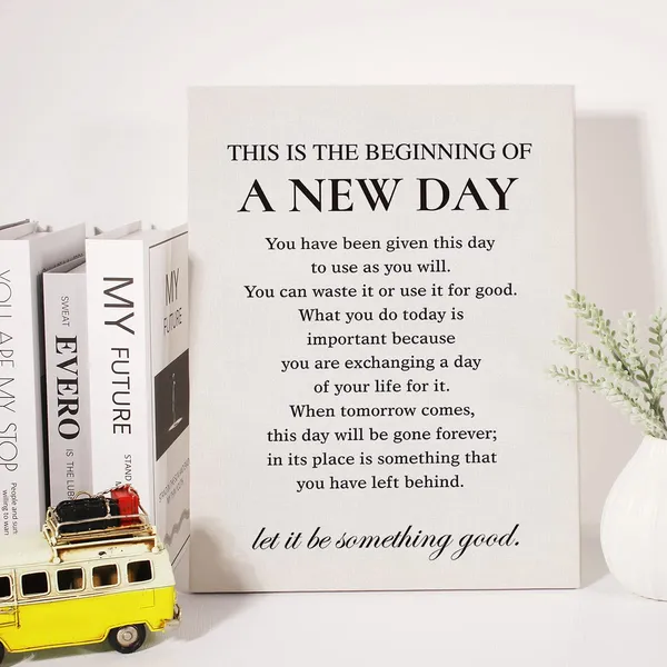 Multicolor_Inspirational_Canvas_Wall_Art_Motivational_This_Is_The_Beginning_Of_A_New_Day_Canvas_Print_Positive_Canvas_Painting_Office_Home_Wall_Decor_Framed_Gift_12_X_16_Inch