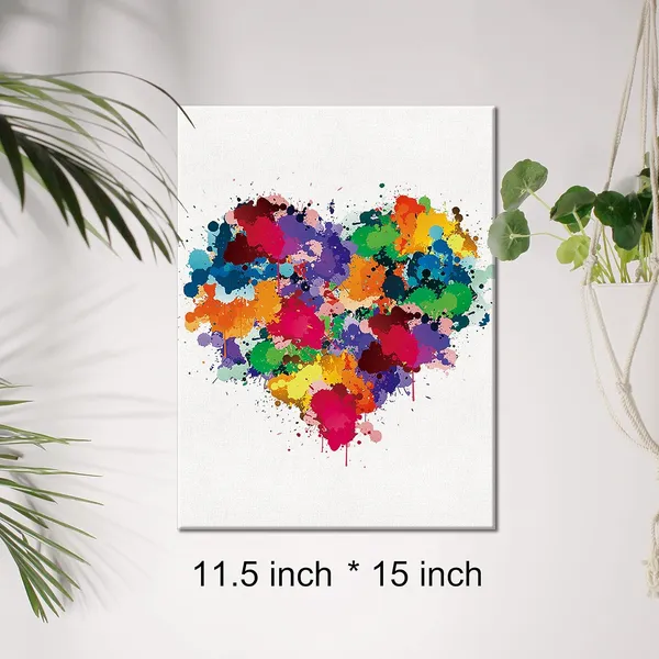 Multicolor_Watercolor_Heart_Shape_Canvas_Wall_Art_Love_Heart_Canvas_Print_Painting_Wall_Decor_Framed_Wedding_Shower_Bridal_Shower_Gift_12_X_16_Inch