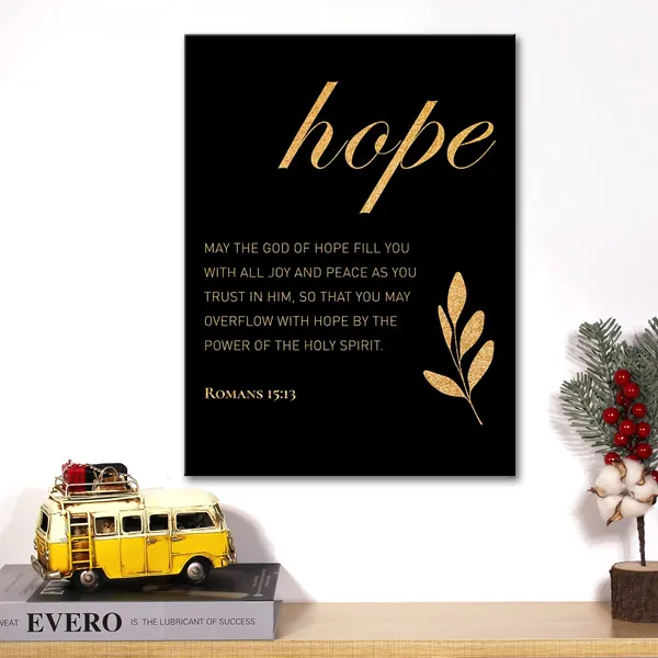Multicolor_Christian_Gold_Foil_Canvas_Wall_Art_Motivational_Romans_15:13_Hope_Print_Framed_Canvas_Painting_Artwork_Home_Decor_Gifts_12_X_16_Inch